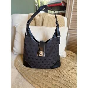 Dooney & Bourke Signature Crescent Hobo Black/Grey Shoulder Bag